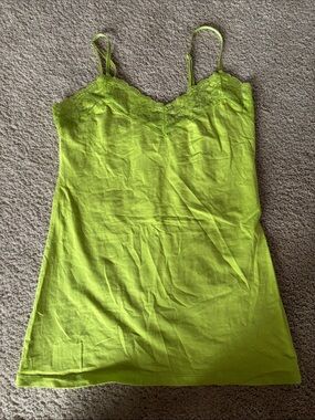 Old Navy Lime Green Lace-Trim Tank Top